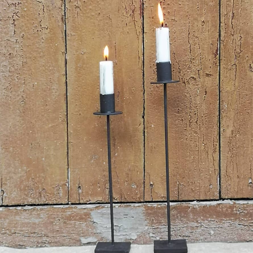 TUSKcollection Tall Metal Candle Stick