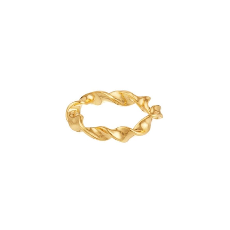 Orelia Ribbon Twist Ring - Gold
