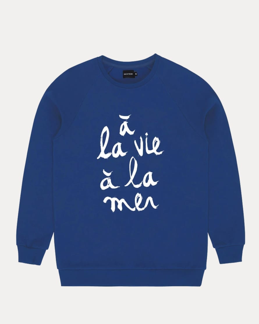 Bask in the sun Sweatshirt A La Vie - Coton Bio - Bleu Ocean