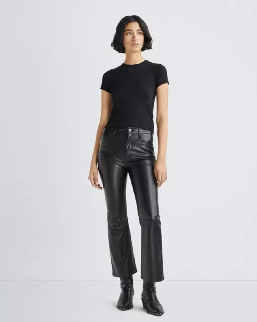 Rag & Bone Casey Faux Leather Cropped Flare