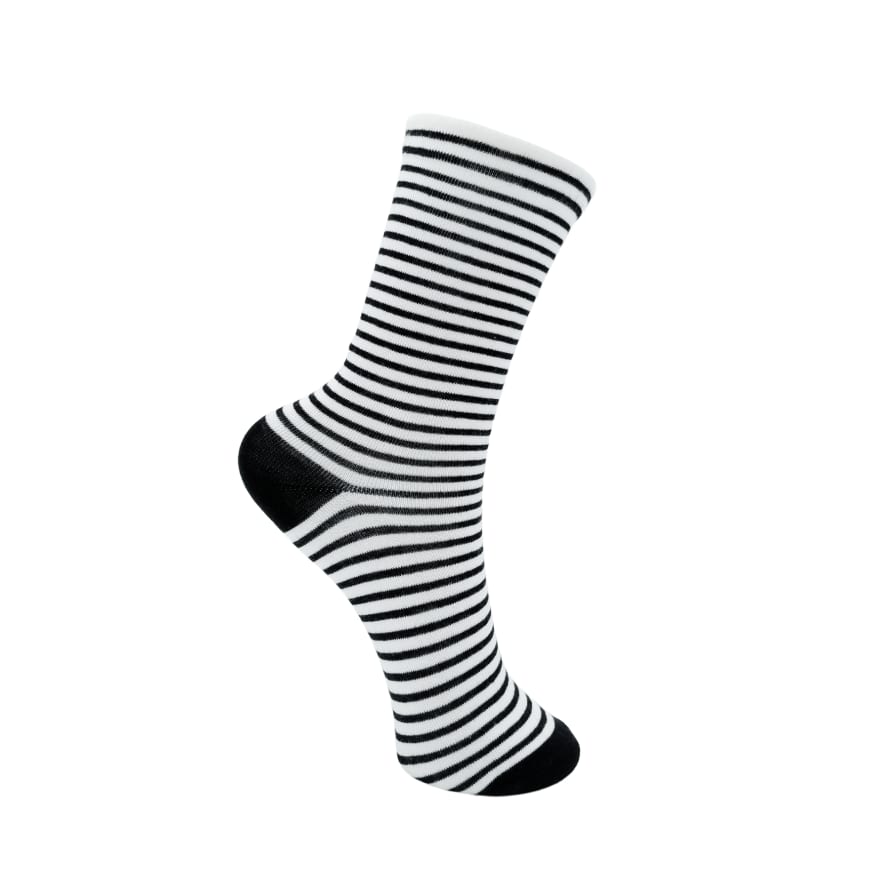 Black Colour Alaska Striped Sock 