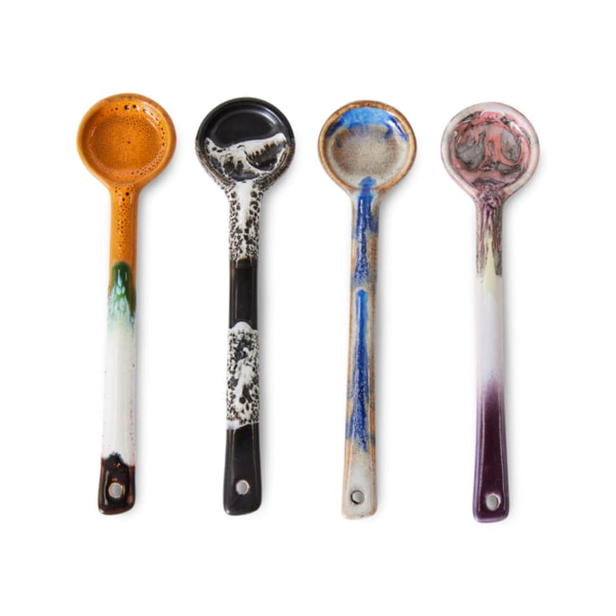 HK Living 70s Ceramics: Spoons M Force (Set of 4)