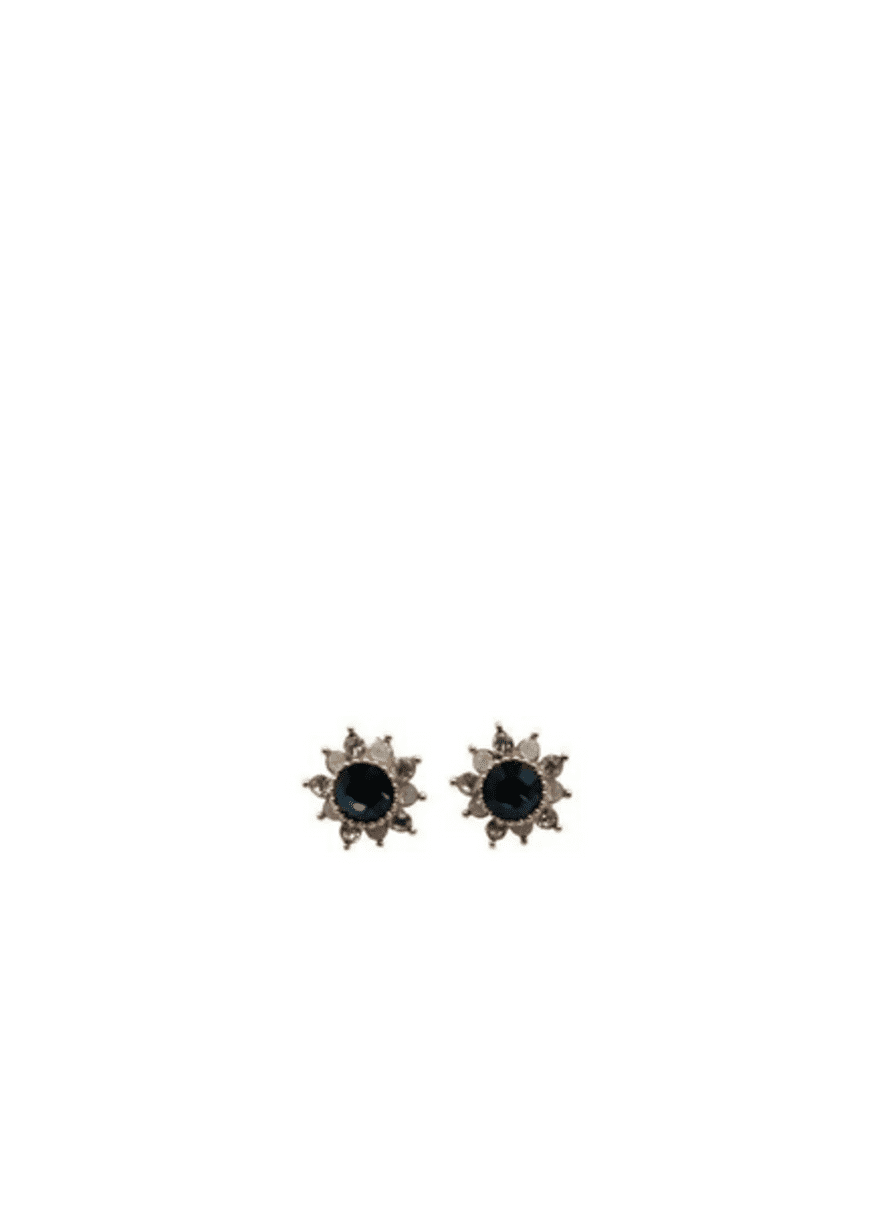 sixton Sapphire Flower Sparkle Earrings From