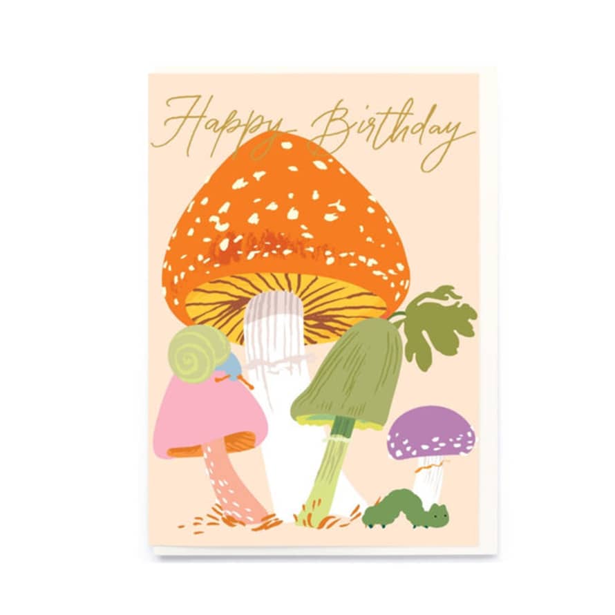Noi Birthday Card Toadstools
