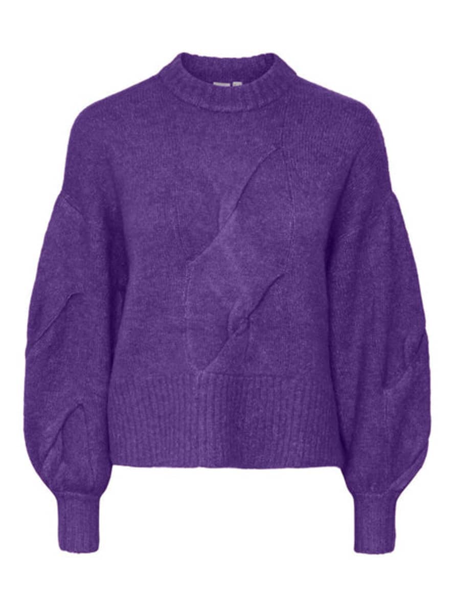 Y.A.S | Lexu Ls Knit Pullover - Royal Purple