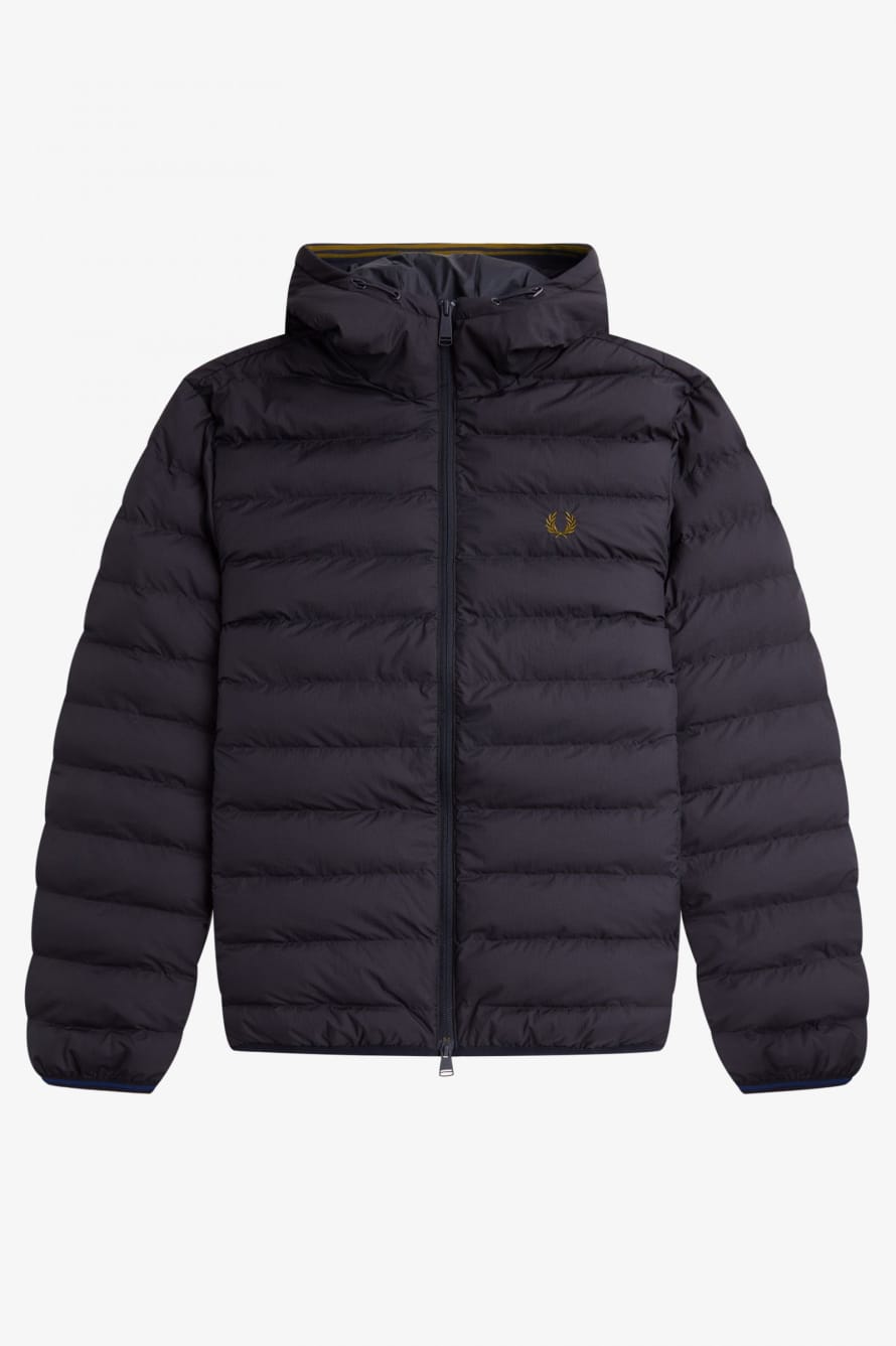 Fred Perry Fred Perry J4565 Hooded Insulated Jacket Navy