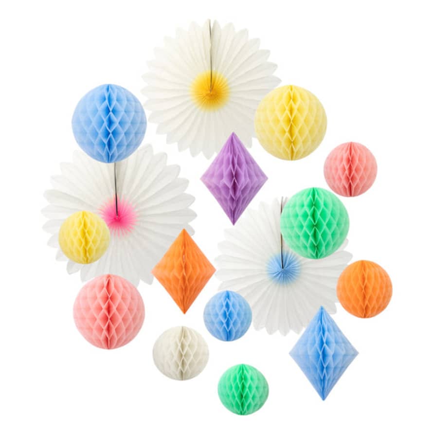 Meri Meri Pastel Honeycomb Decoration Kit