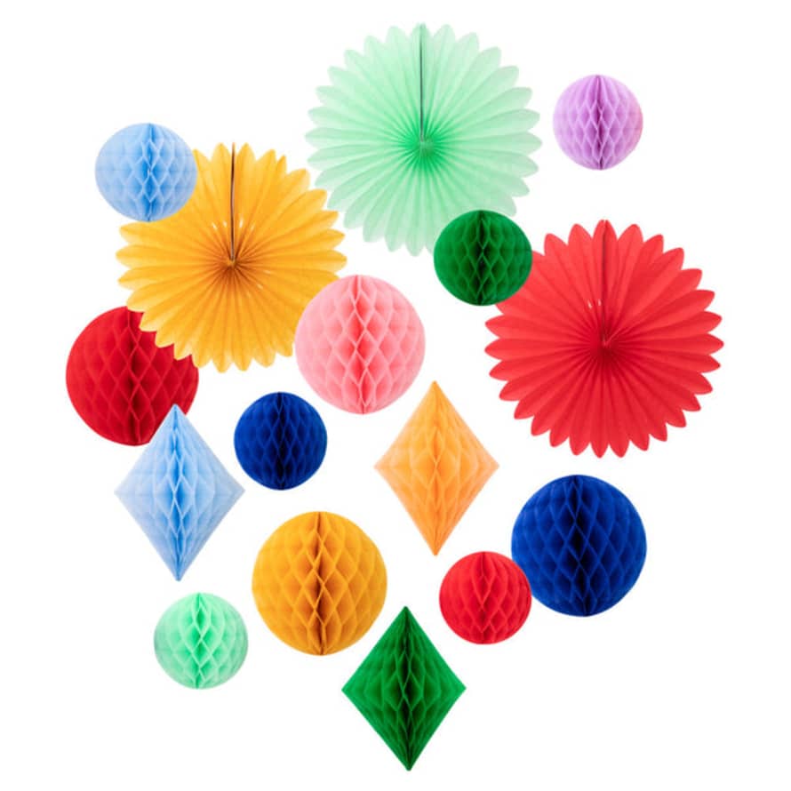 Meri Meri Rainbow Honeycomb Decoration Kit