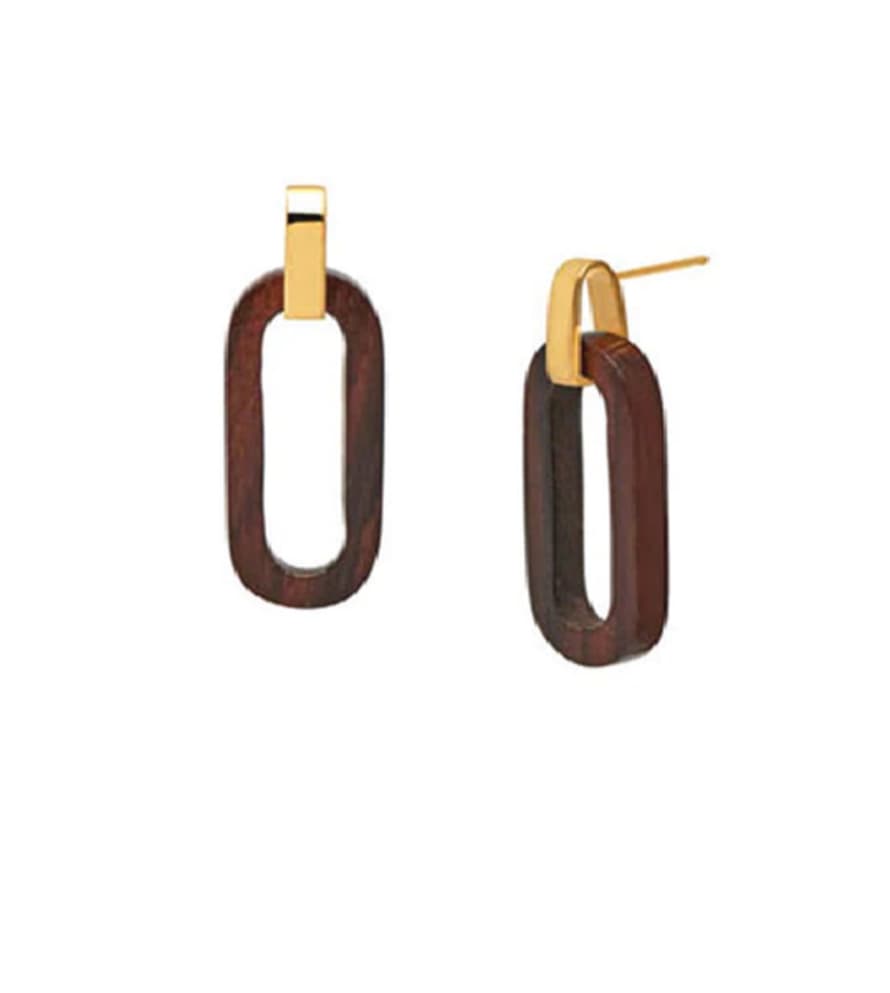Branch Single Hoop Gold Plated Earrings