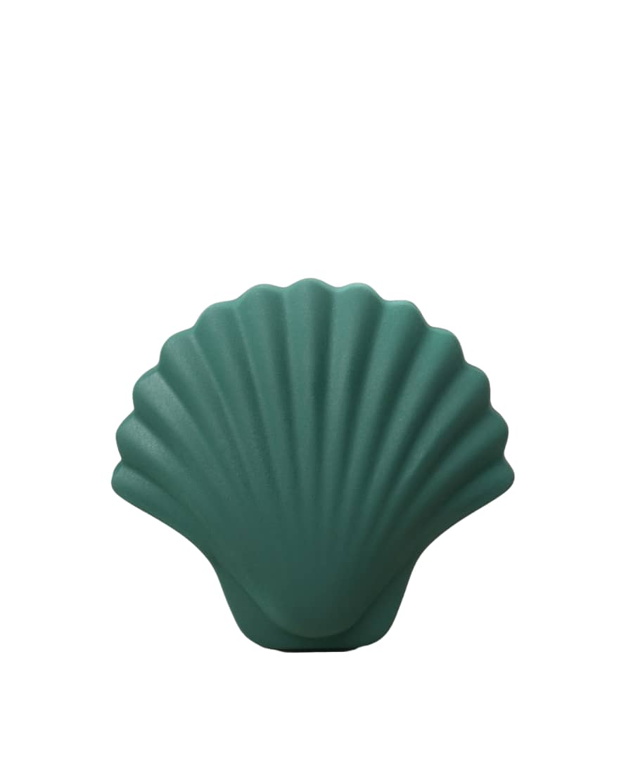 Los Objetos Decorativos Dark Green Seashell Vase