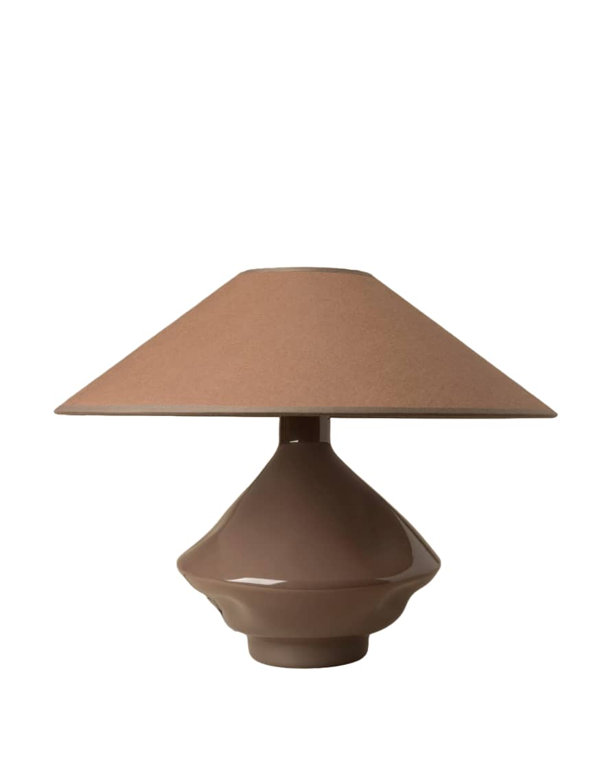 Los Objetos Decorativos Brown Glass Conical Lamp