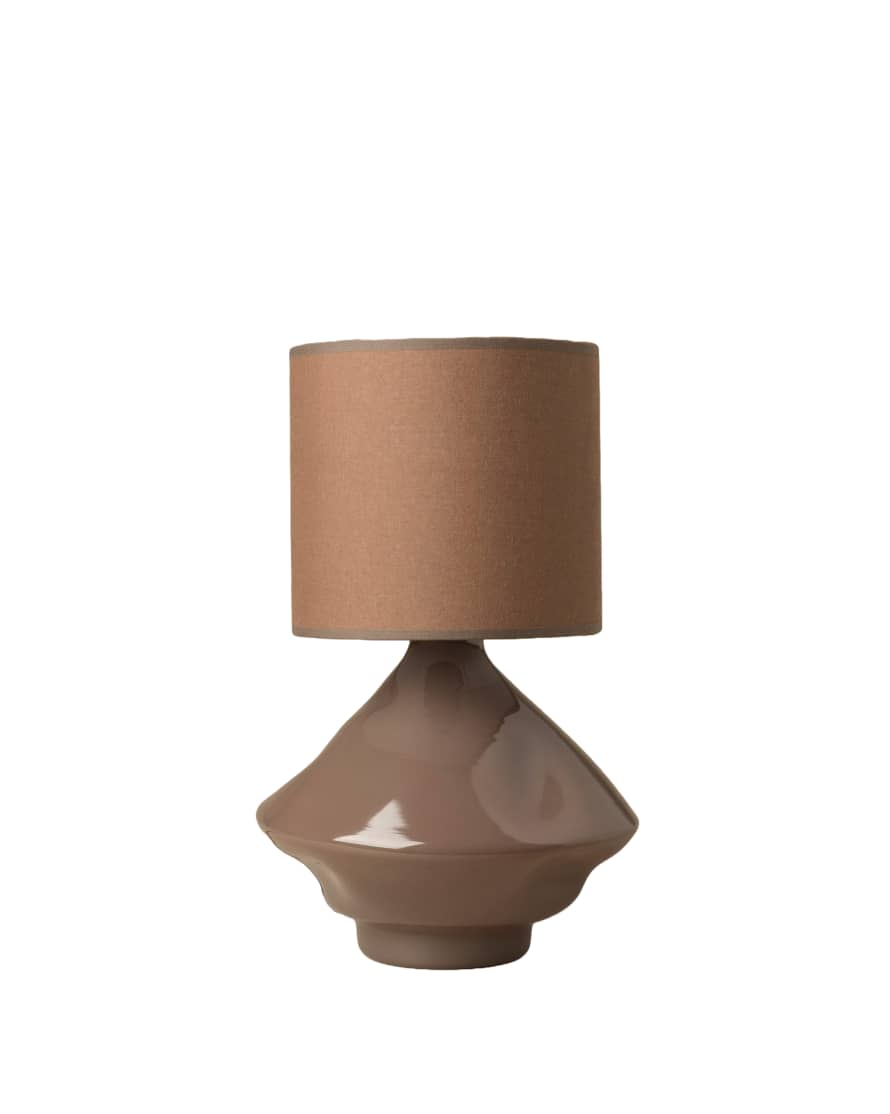 Los Objetos Decorativos Brown Glass Cylindrical Lamp