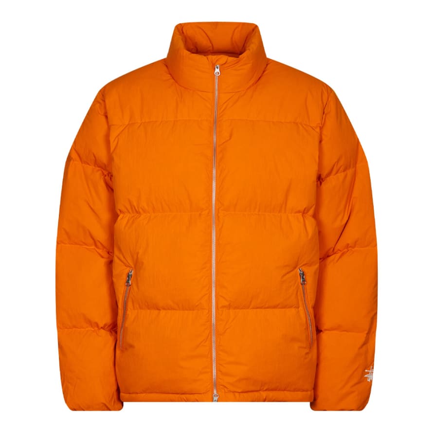 Stüssy Nylon Down Puffer Jacket - Orange
