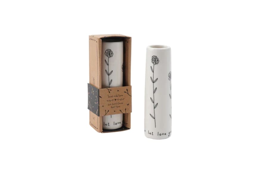 CGB Giftware Let Love Grow Ceramic Bud Vase