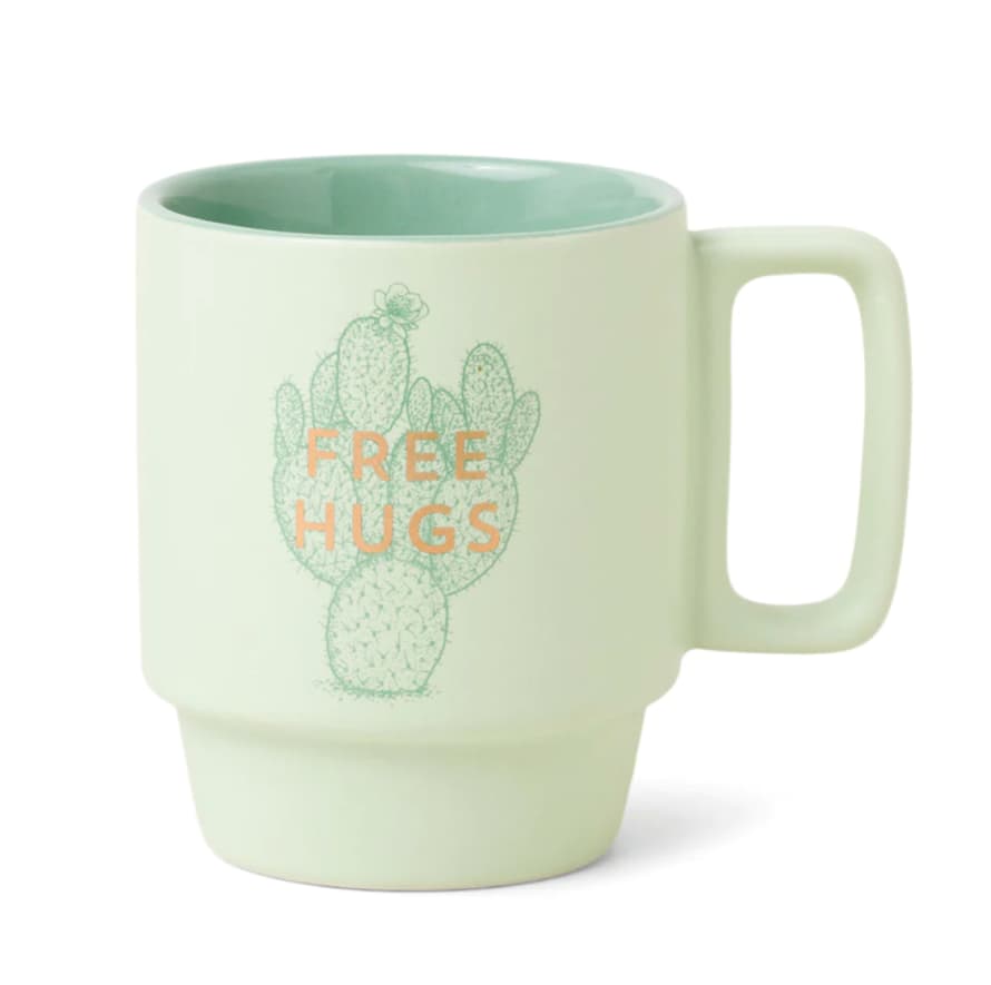 Designworks Ink Free Hugs Stackable Ceramic Mug