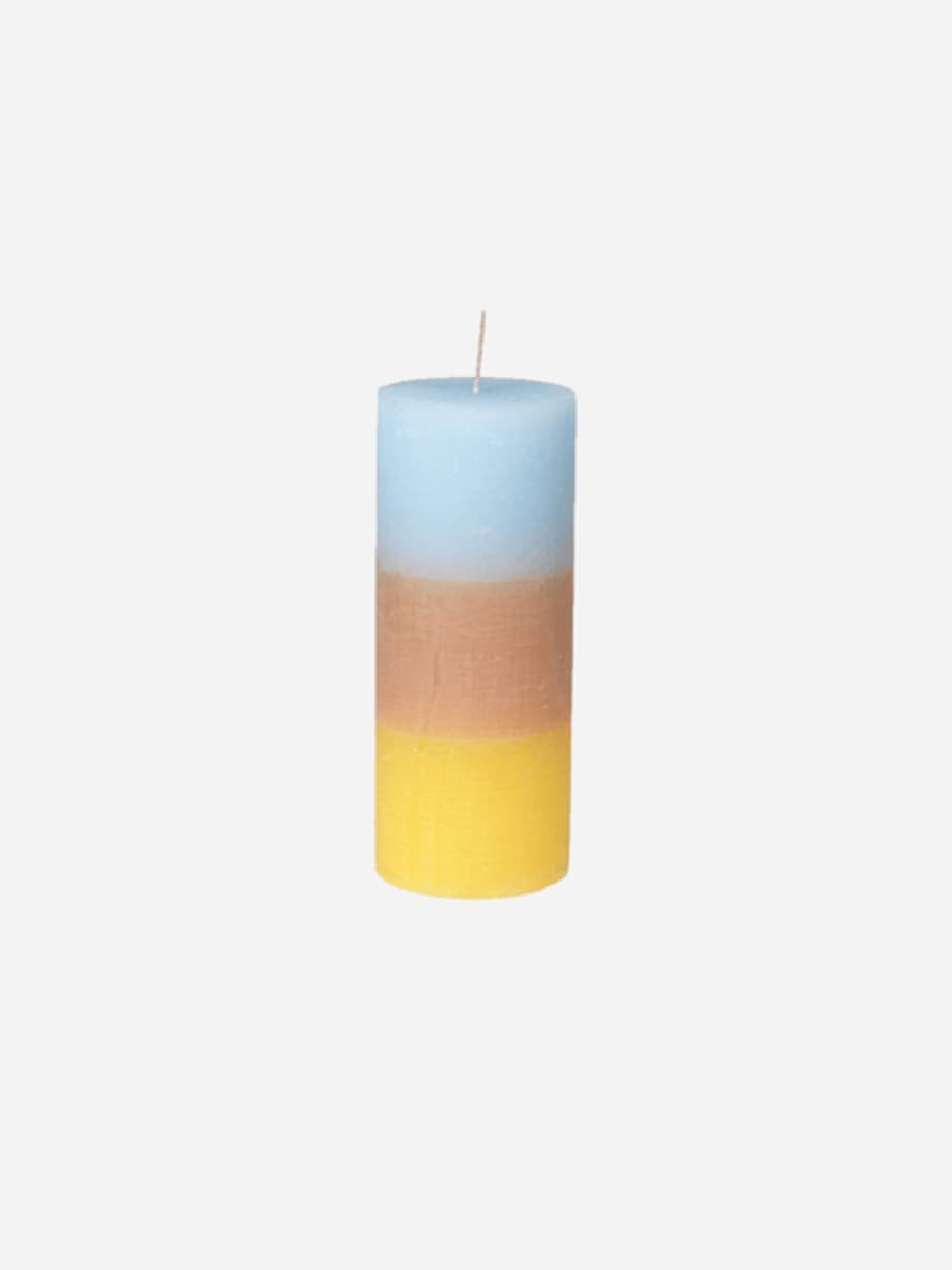 Broste Copenhagen Rainbow Pillar Candle 7x17 - Pineapple Cloud