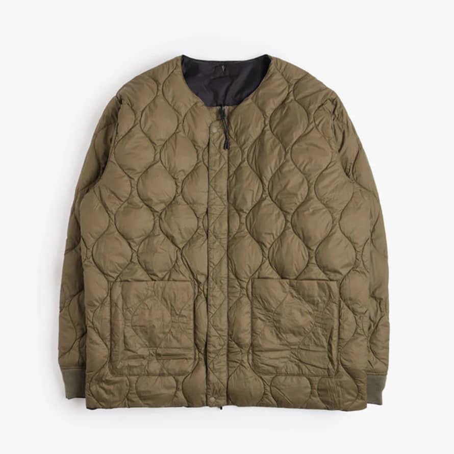Taion X Beams Lights Reversible Ma1 Down Jacket - Black/olive