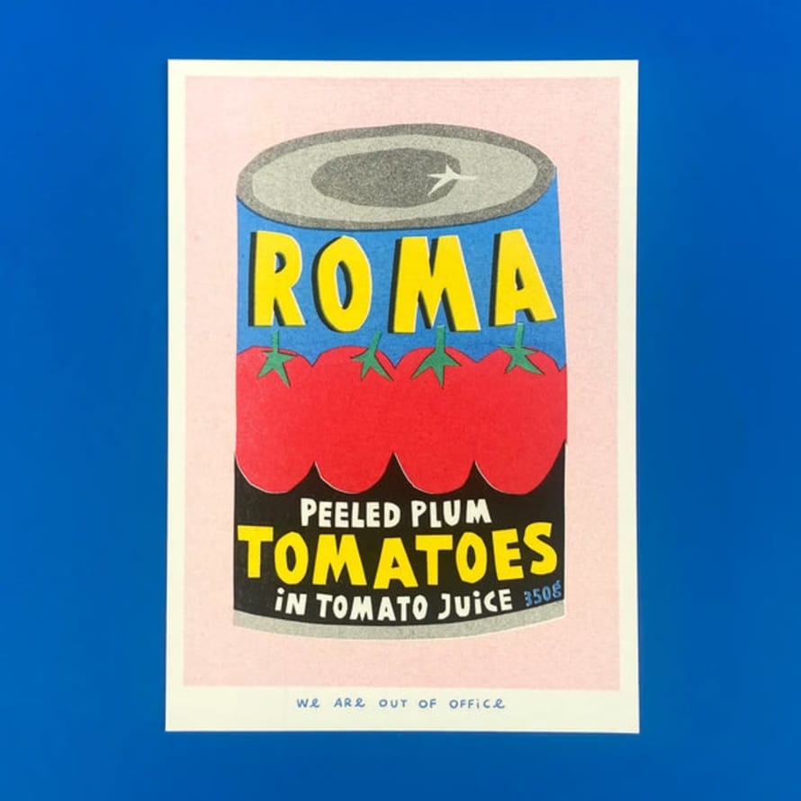 We are out of office  Roma Tomatoes Riso Print
