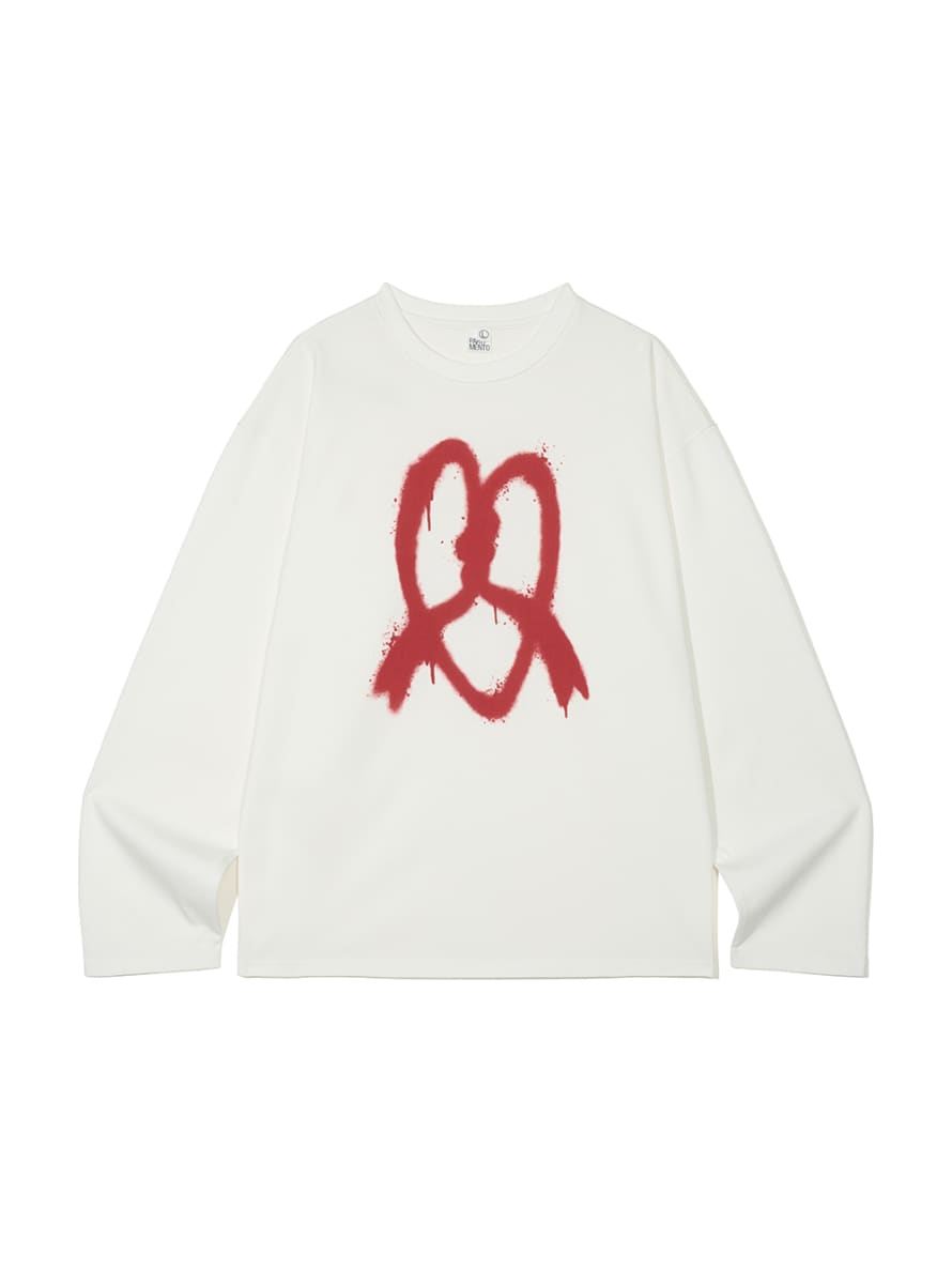 Partimento Brezel Painting Long Sleeve in White