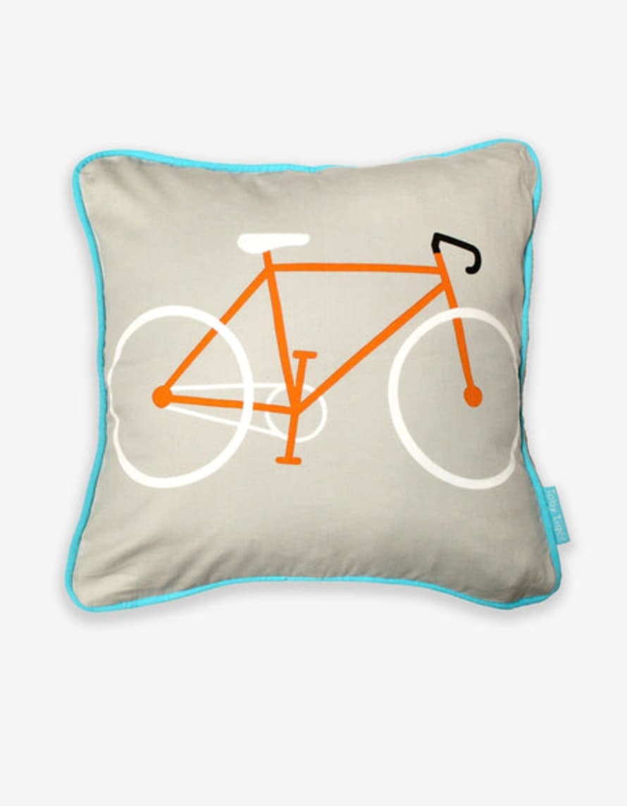 Toby Tiger Grey Bike Printed Cushion Cover
