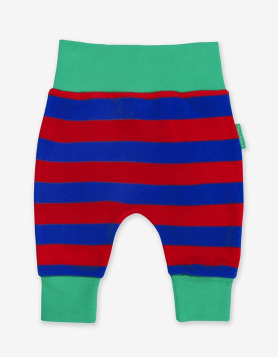 Toby Tiger Organic Red and Blue Striped Yoga Pants
