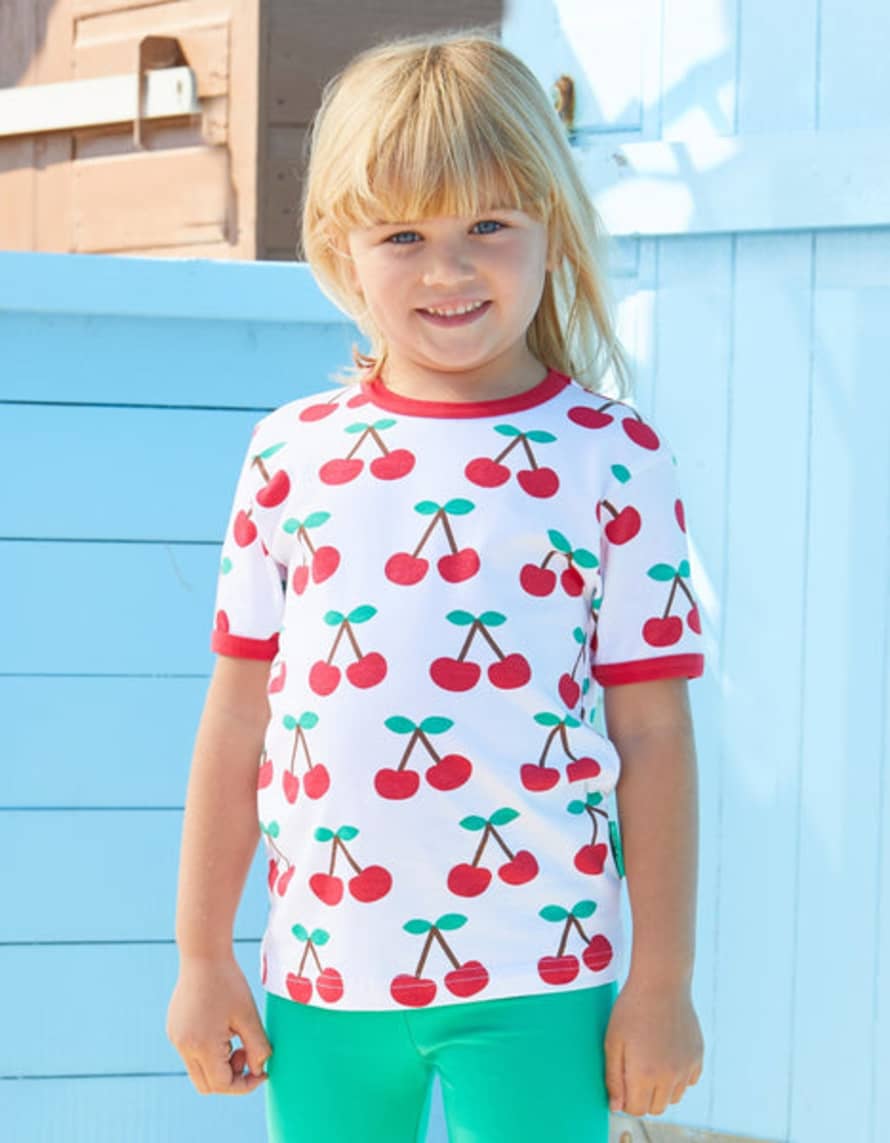 Toby Tiger Organic Cherry Print T Shirt