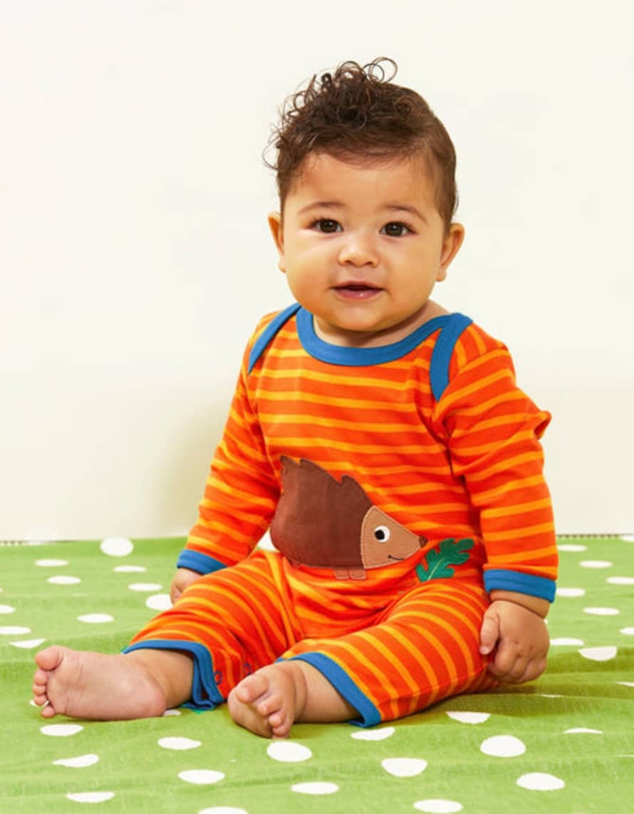 Trouva: Organic Hedgehog Applique Sleepsuit