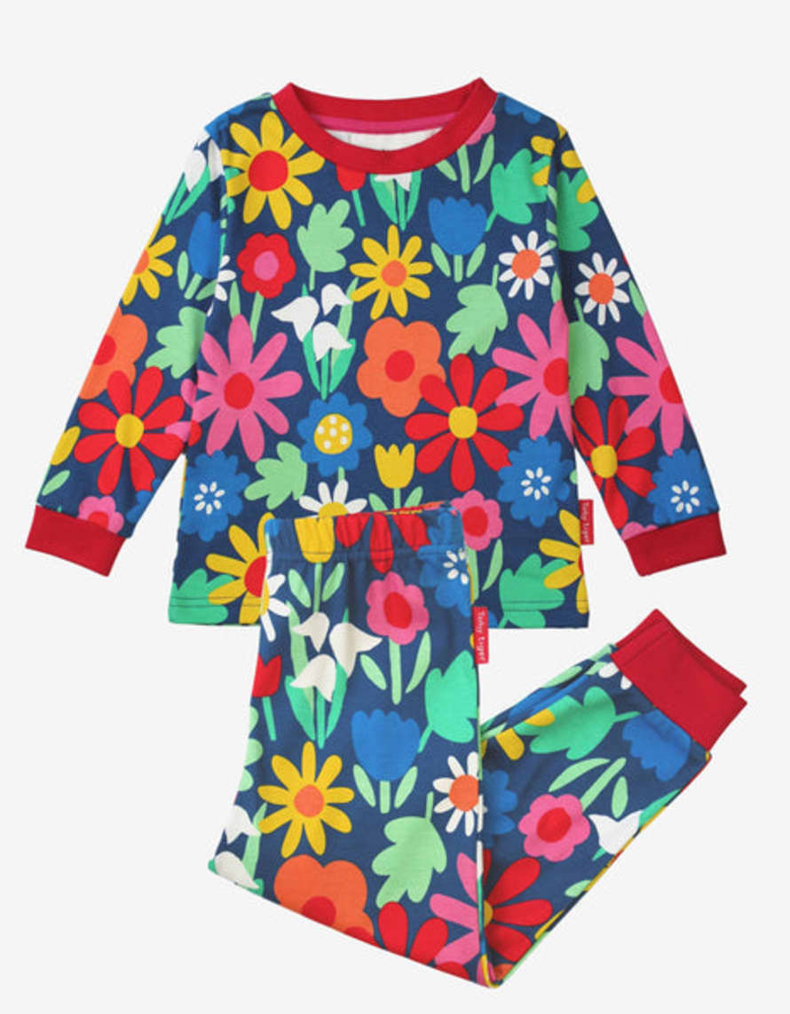 Toby Tiger Organic Bold Floral Printed Pyjamas