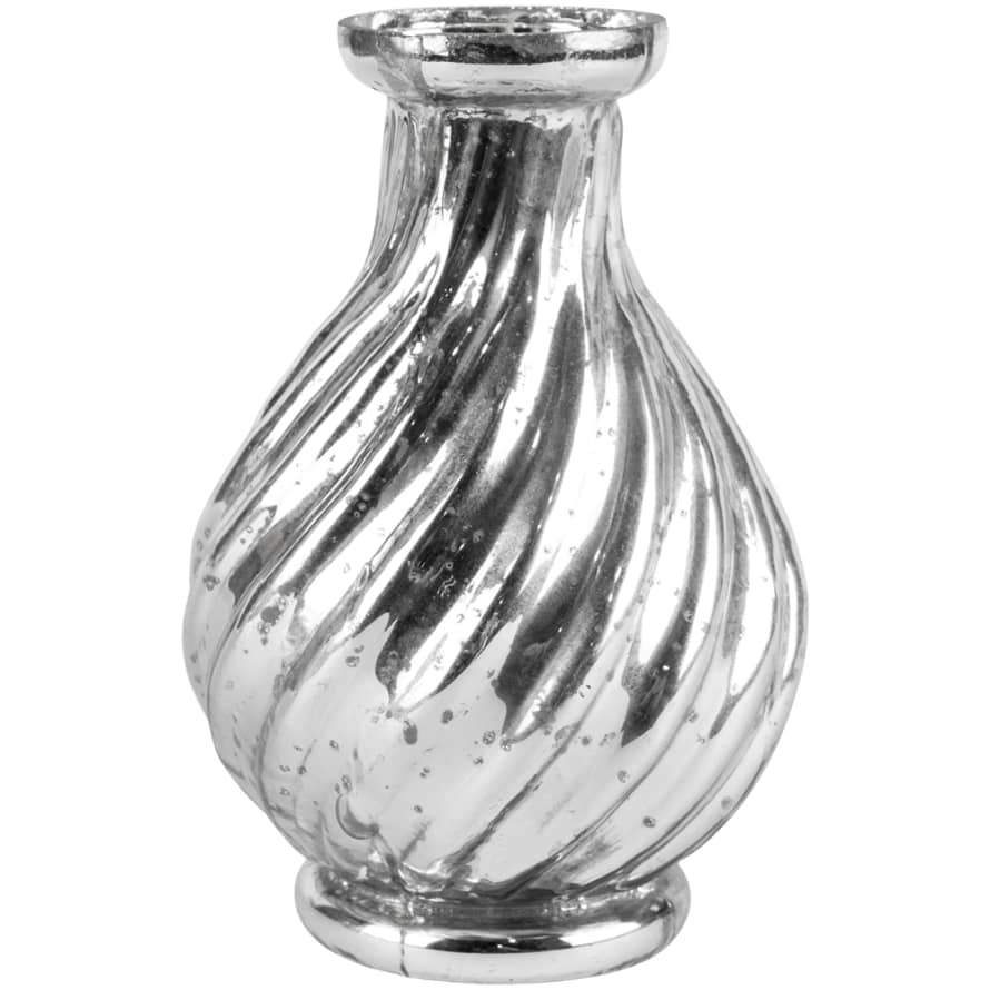 Grand Illusions Vase Swirl Small Silver