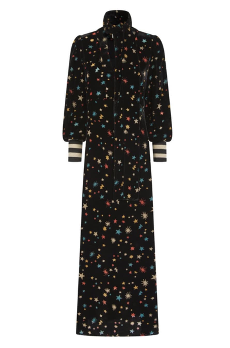 Nooki Design Velvet Kira Printed Dress with Scarf