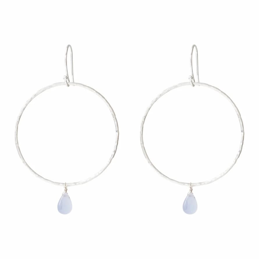 A Beautiful Story EMBRACE BLUE LACE AGATE SILVER EARRINGS