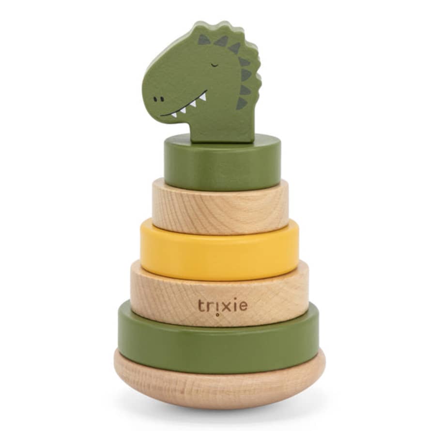Trixie Stacking Tower 'dino' Wood Green From 1 Year