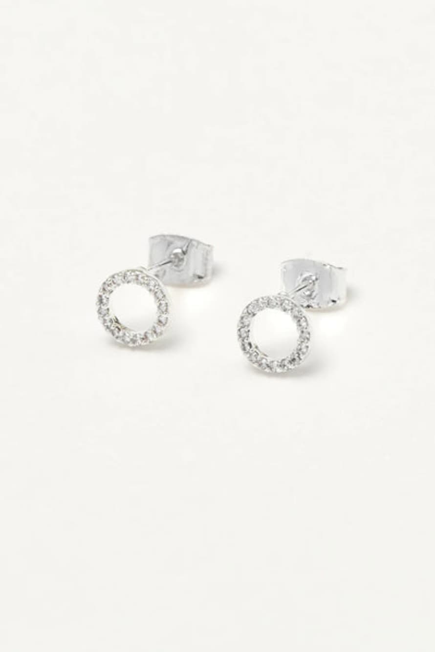 Estella Bartlett  Cz Circle Earrings - Silver
