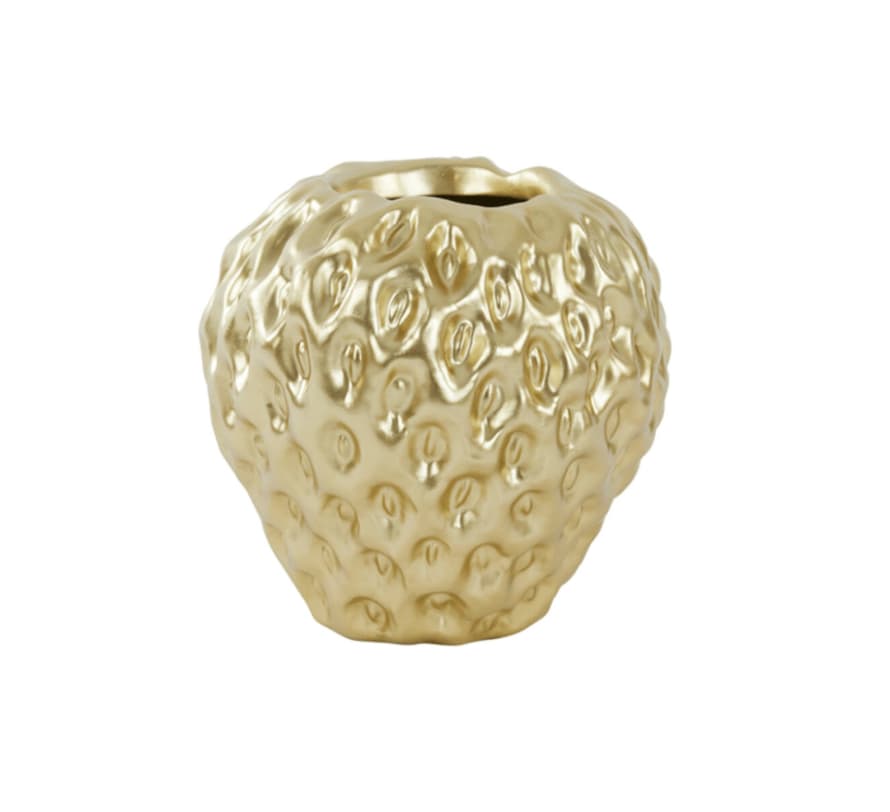 Light & Living Gold Strawberry Vase (waterproof)