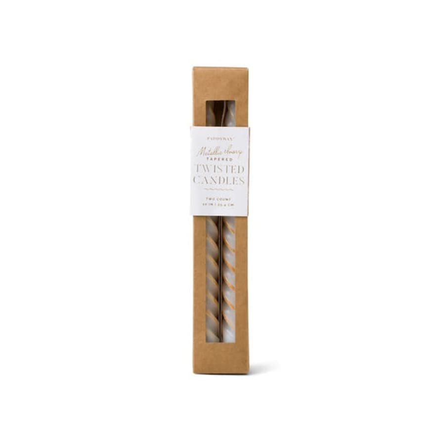 Paddywax Twisted Taper Candles - Metallic Copper