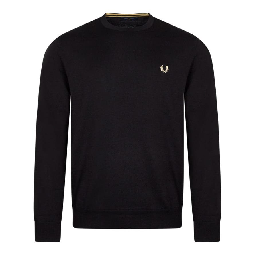 Fred Perry Crew Neck Knit - Black
