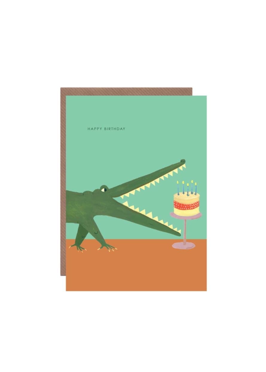 Hutch Cassidy Crocodile Birthday Cake Card