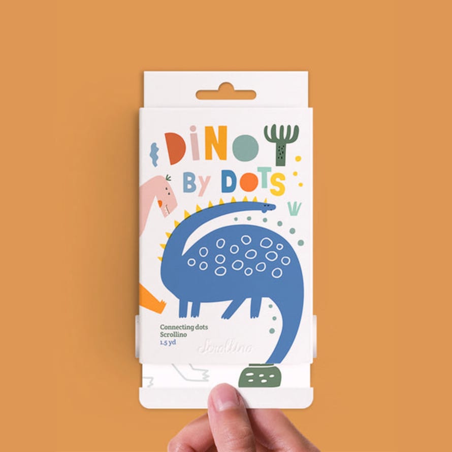 Scrollino Colouring Book & Dot To Dot Games - Dino By Dots