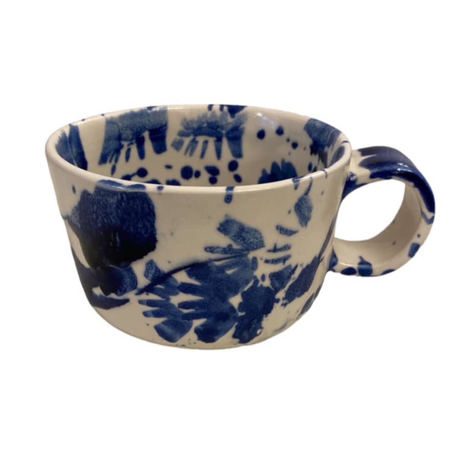 Rebecca Perry Ceramic Design Cup Ceramic Blue Splatter
