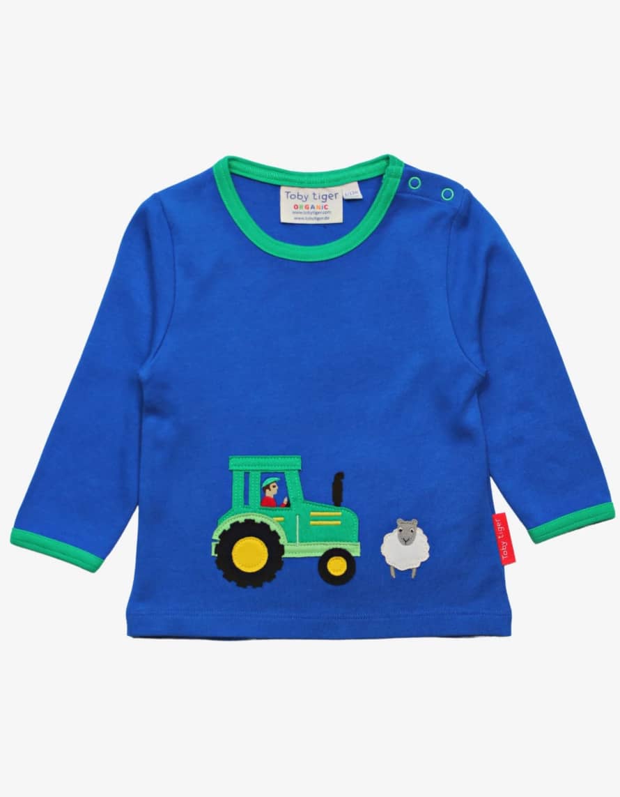 Toby Tiger Organic Farm Applique T Shirt