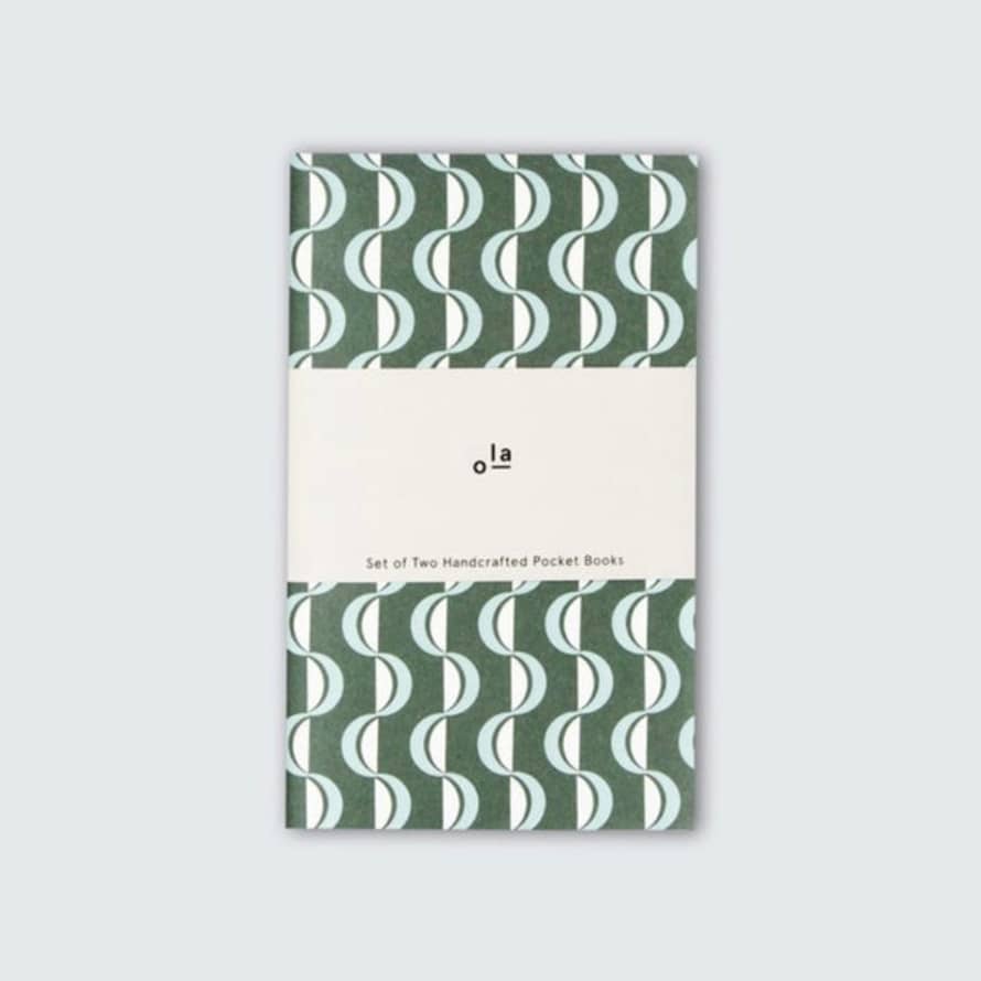 Ola Set X2 Hand Crafted Exercise Books - Wave + Tiny Star
