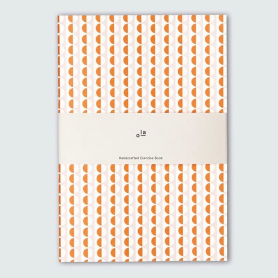 Ola Hand Crafted Exercise Book - Sophie In Pink/orange