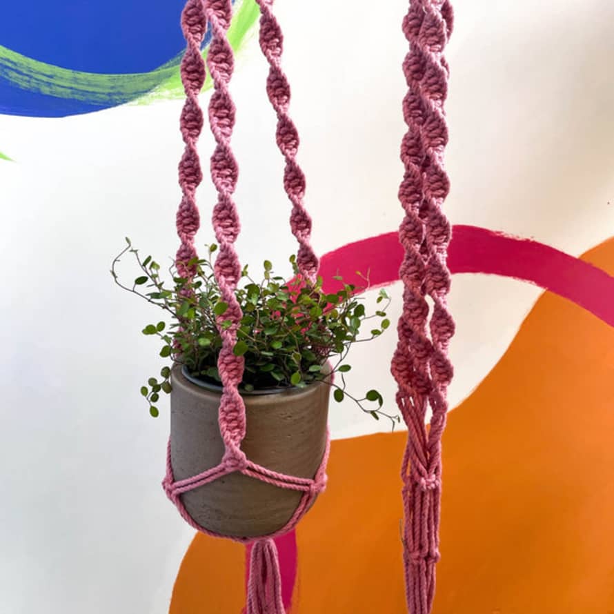 Gather by Jules Blossom Pink Macrame Plant Hanger