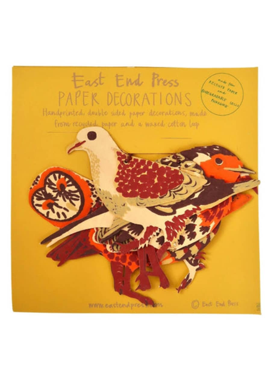 East End Press Winter Birds Paper Decoration
