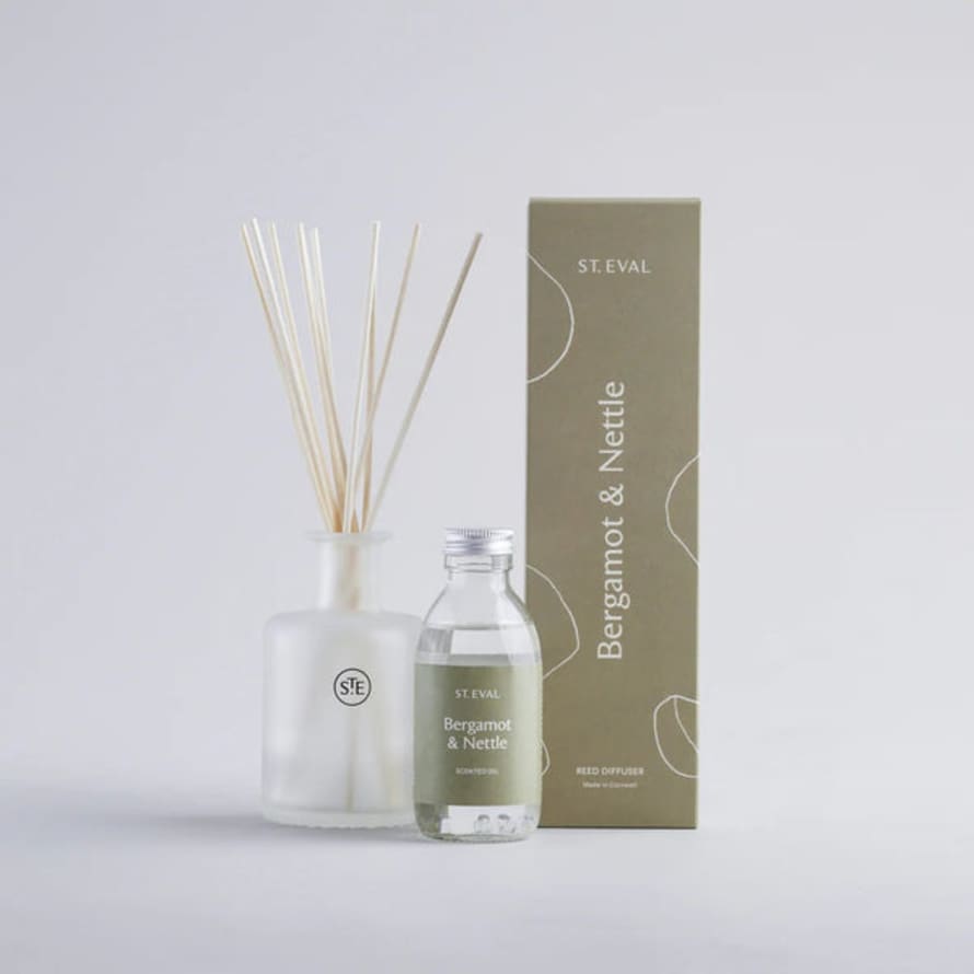 St Eval Candle Company Bergamot and Nettle Lamorna Reed Diffuser