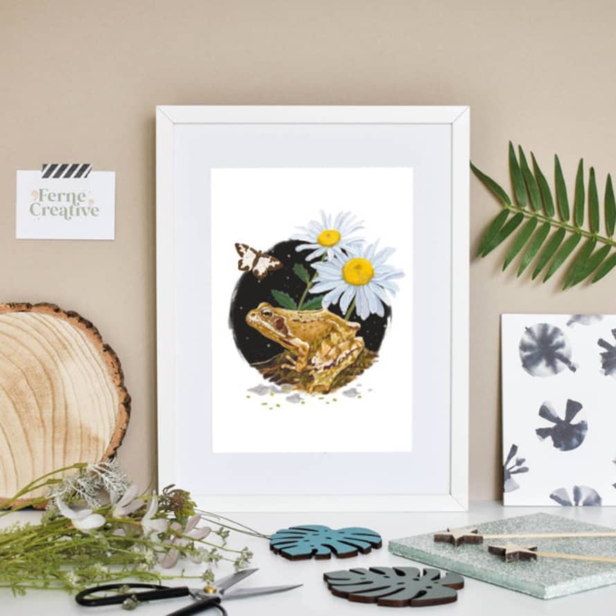 Ferne Creative Illustrated Common Frog Print
