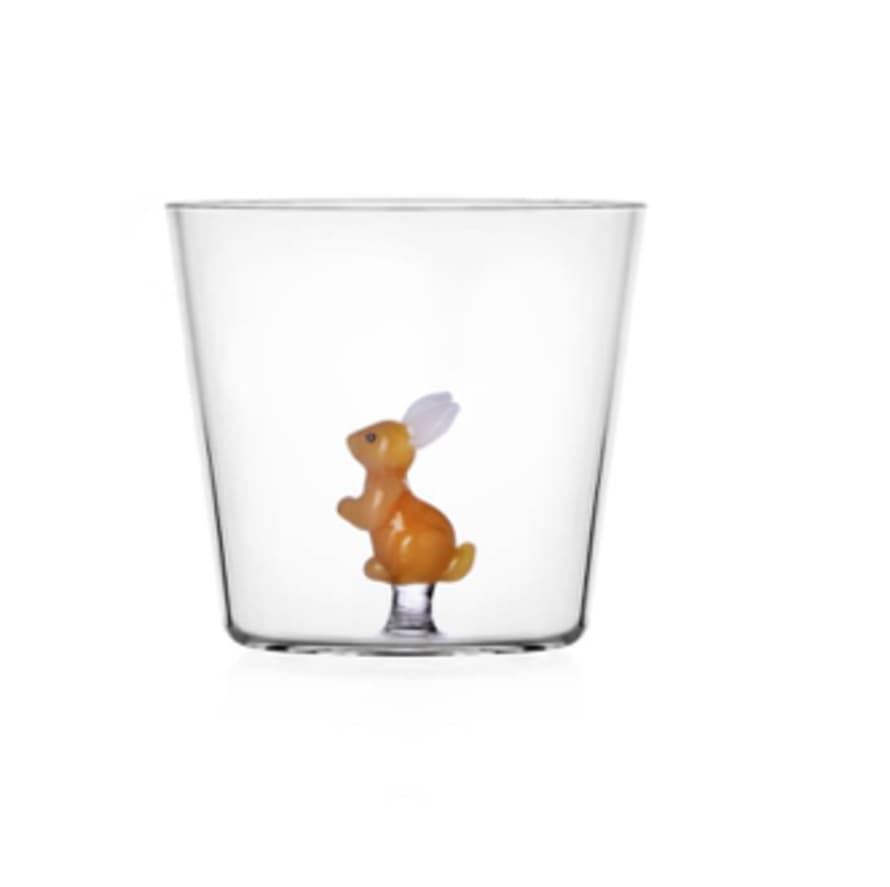 Ichendorf Milano bicchiere da acqua con un coniglietto all'interno 