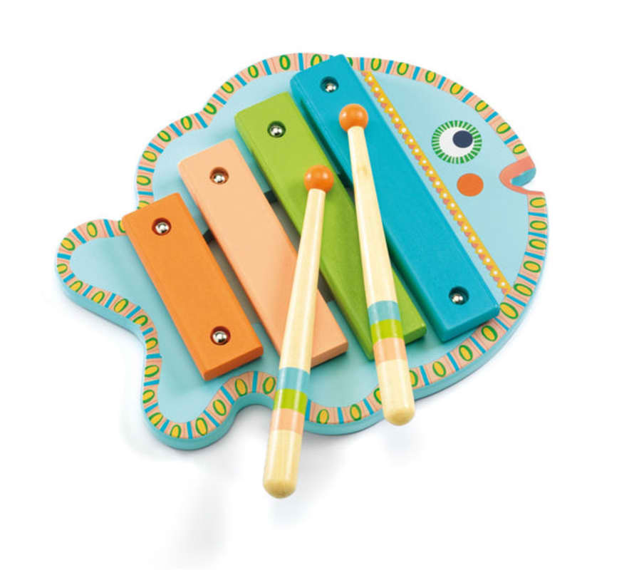 Djeco  Wooden Colourful Fish Xylophone