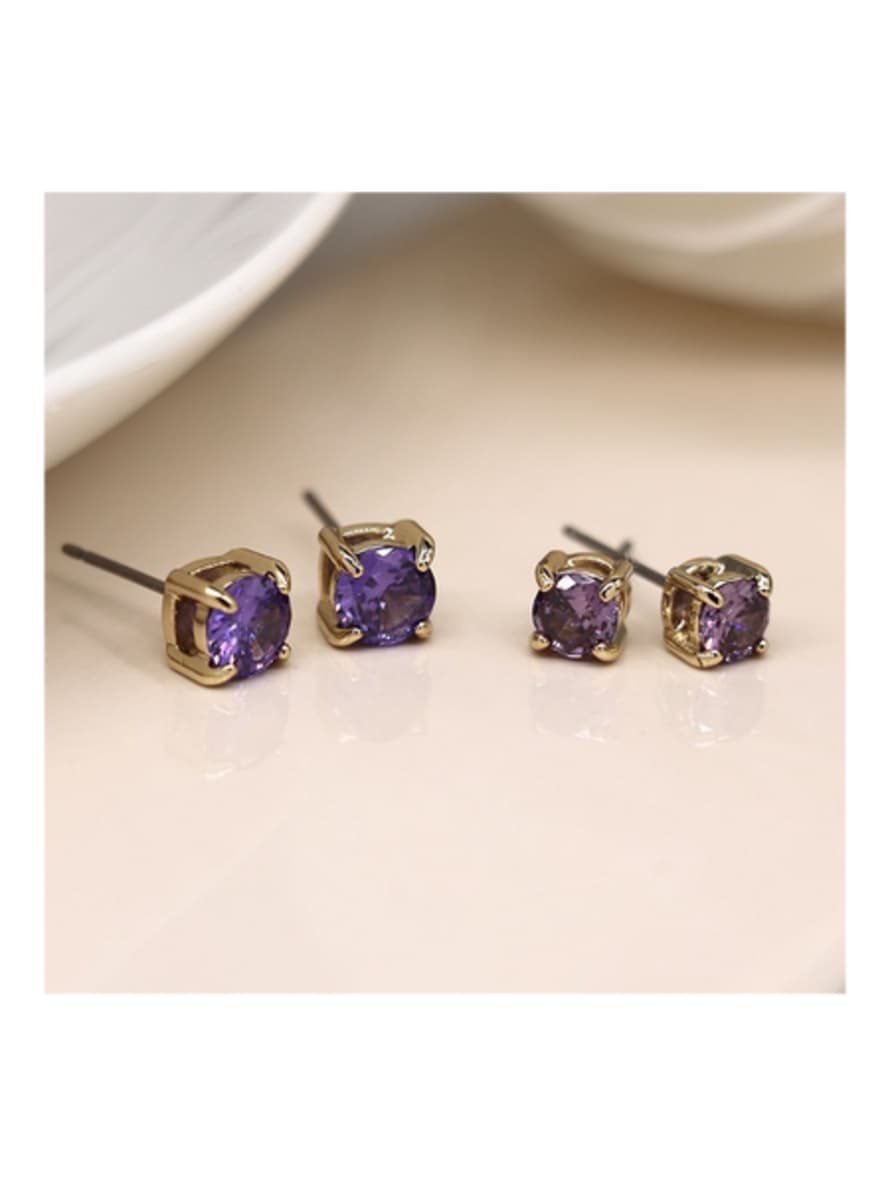 POM Lilac Pink Mix 2 Pack Large Crystal Studs