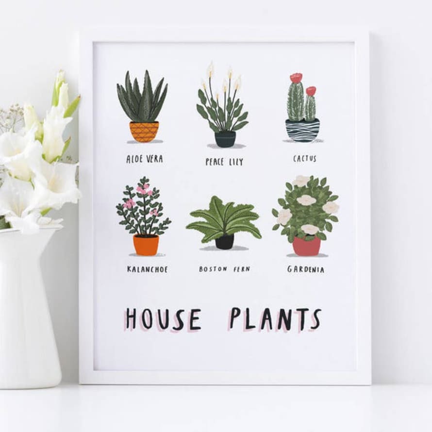 Alex Foster Illustration House Plants Unframed Print